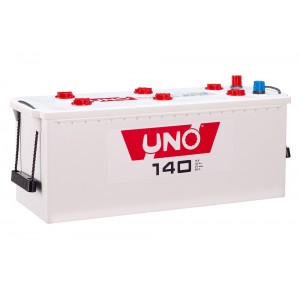 Грузовой автомобильный аккумулятор для спецтехники UNO 140 А·ч Прямая полярность