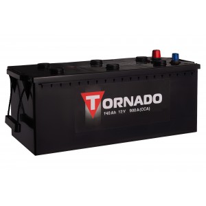 Грузовой автомобильный аккумулятор для спецтехники TORNADO 140 А·ч Прямая полярность