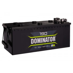 Грузовой автомобильный аккумулятор для спецтехники DOMINATOR 190 А·ч Прямая полярность конус / болт